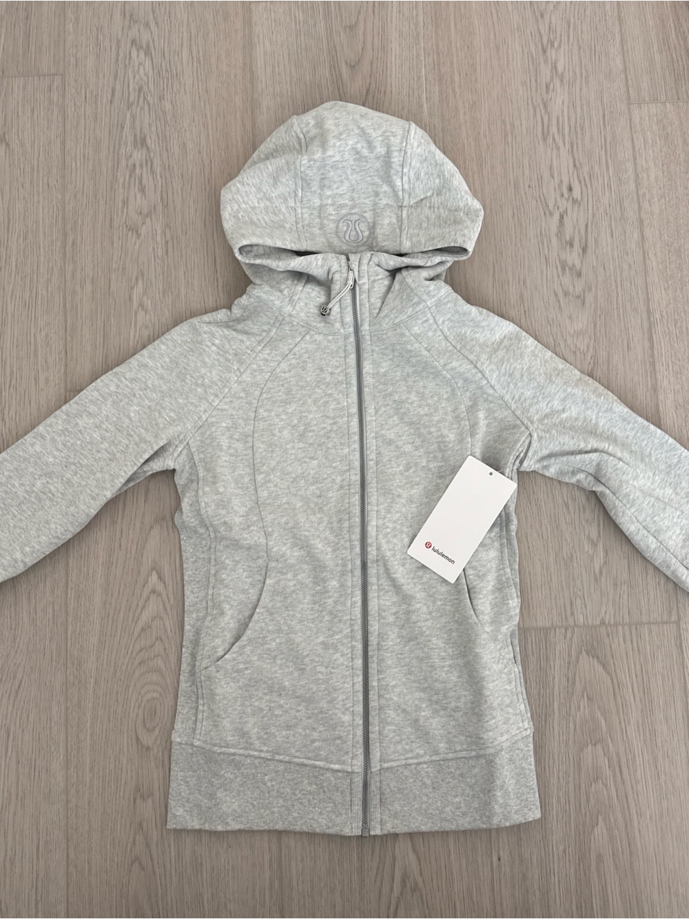 lululemon athletica Light Heather Gray Hooded Zip-Up Jacket